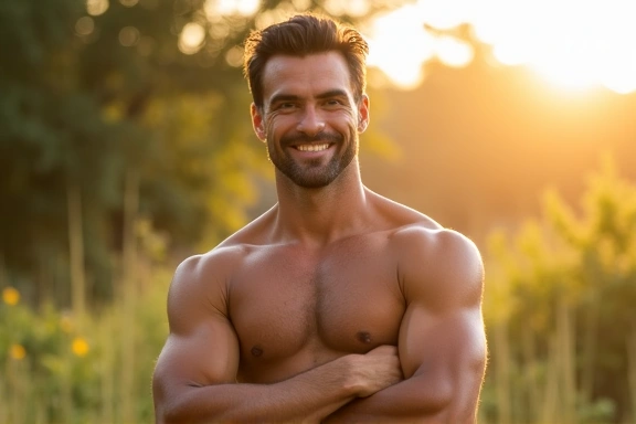 Strong, healthy man